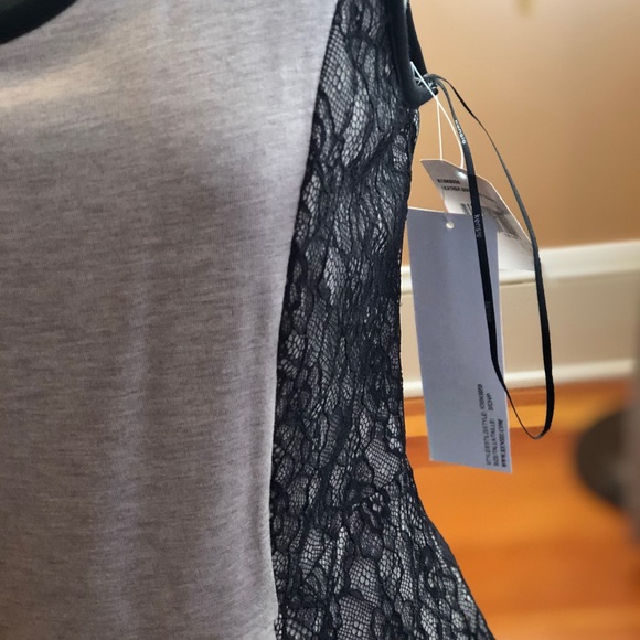 NWT Kenzie tan & black lace stretch knit dress S - Picture 4 of 4